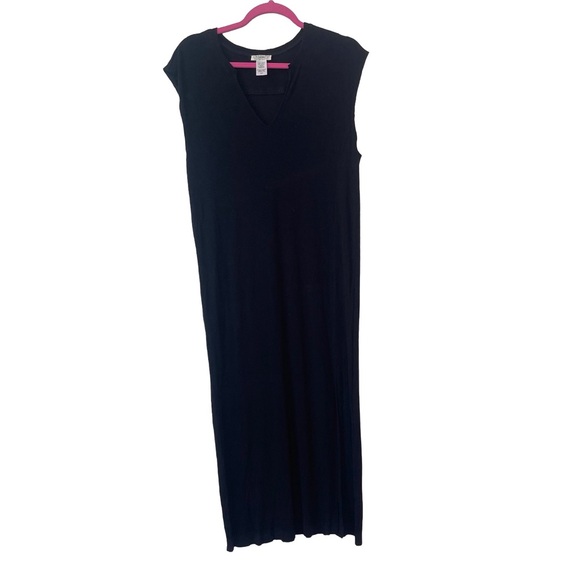 L*Space Black Ribbed Midi Dress or Cover Up Size Small S - Picture 1 of 6
